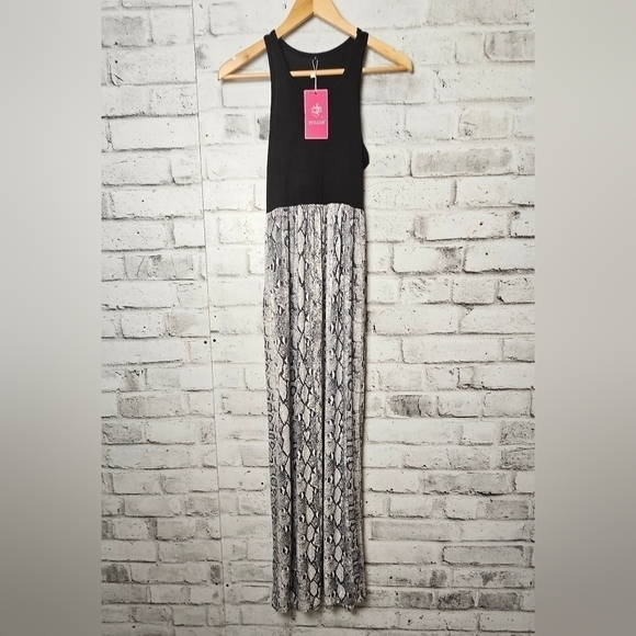 PCEAIIH Women's Casual Loose Fit Maxi Dresses with Pockets Snakes Print - Picture 3 of 9